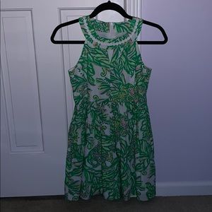 Green Lilly Pulitzer dress with triangle cut out